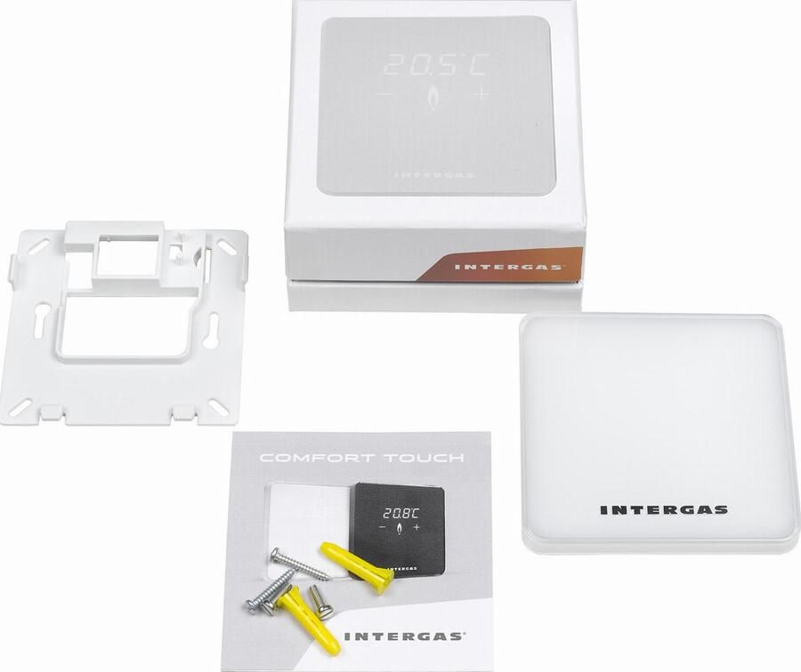 Intergas Comfort Touch slimme modulerende kamerthermostaat m. Open Therm protocol dikte=13mm wit 030004