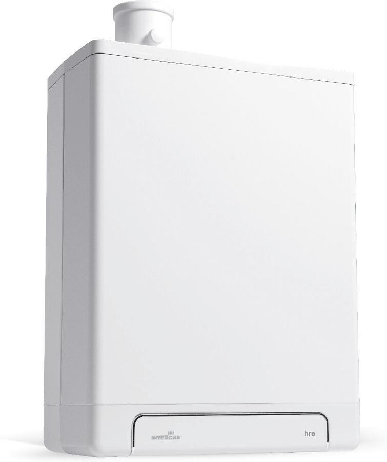 Intergas Kombi Kompakt HR gaswandketel met warmwatervoorziening HRE 36 30 CW5 terugslagklep rookgaskanaal A label pomp 043377