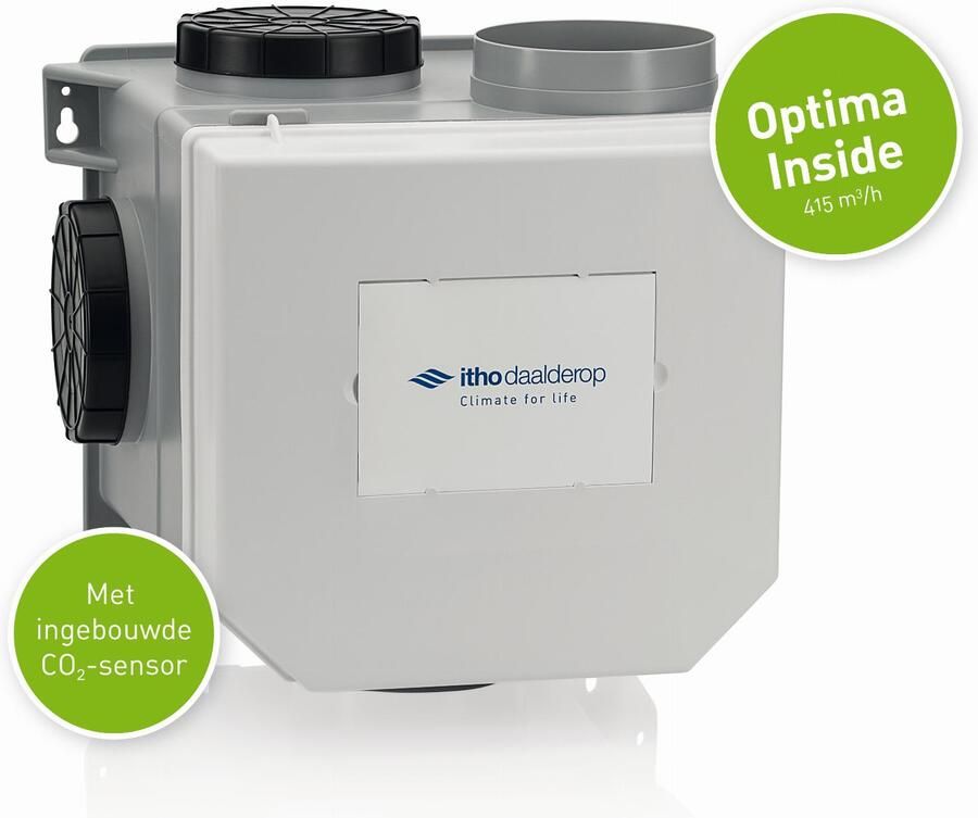 ITHO DAALDEROP Itho CVE S CO2 optima inside CVE HP met geintegreerde RV 03-00421