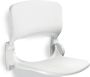 Handicare Linido douchezitting met rugleuning met kunststof zitting opklapbaar wit li2202.2006-02 - Thumbnail 2