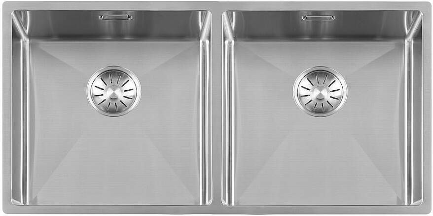 Lorreine R series spoelbak 40x40cm vlakinbouw onderbouw opbouw RVS 4040R