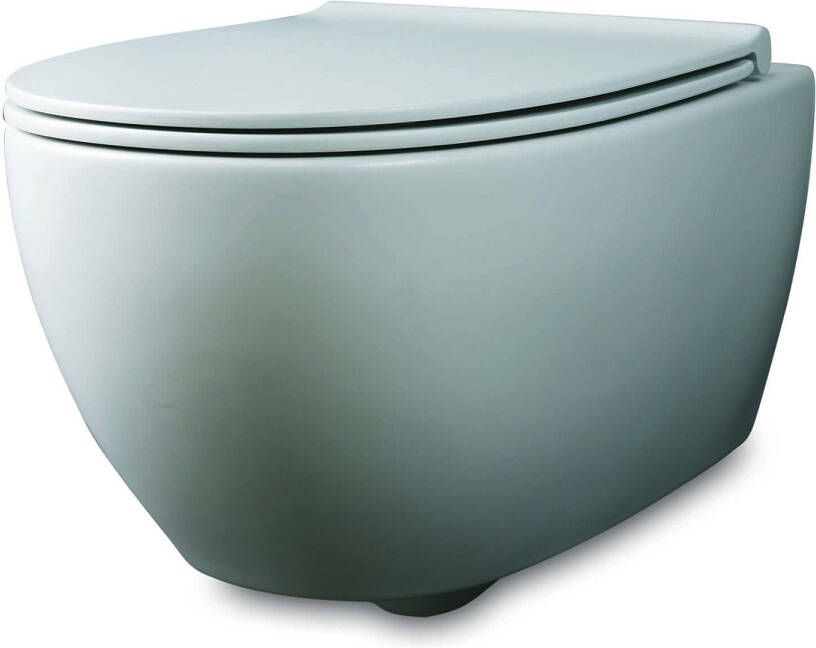 Luca Sanitair Globo 4ALL Wandcloset 54x36cm rimless Mat wit (zonder zitting) (KLOON)