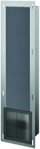 Luca Sanitair Inbouw reserve toiletrolhouder 19 5x72x12 2cm in Gun metal PVD