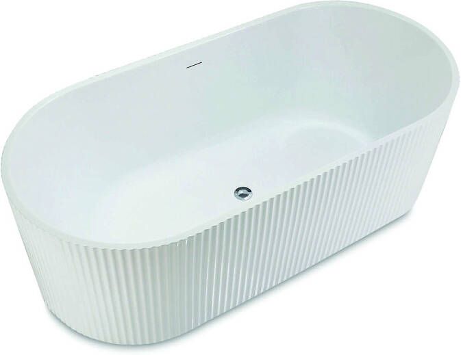 Luca Sanitair Primo vrijstaand bad van acryl met overloop 170x80x58h glans wit