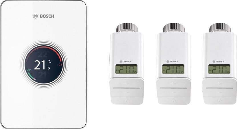 BOSCH THERMOTECHNIEK Bosch EasyControl modulerende kamerthermostaat met 3 electronische thermostatische radiatorkranen wit - Foto 2