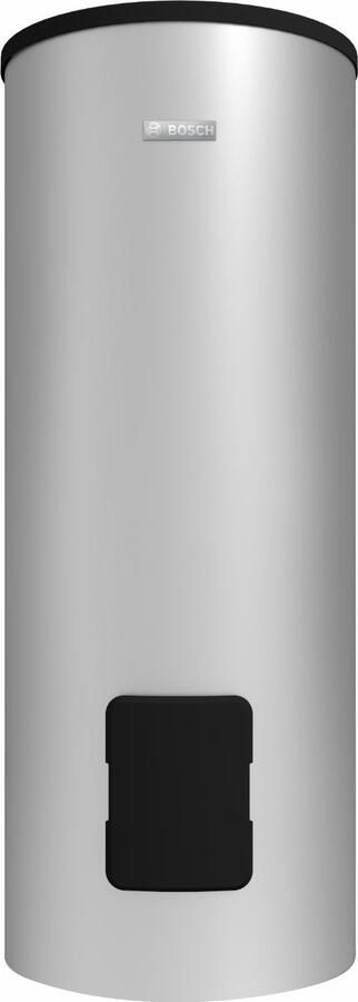 BOSCH THERMOTECHNIEK Bosch monovalente boiler 200l 31 5 kW indirect gestookt met 1 spiraal incl. Mg anode. Staand achter aansluitingen zilver