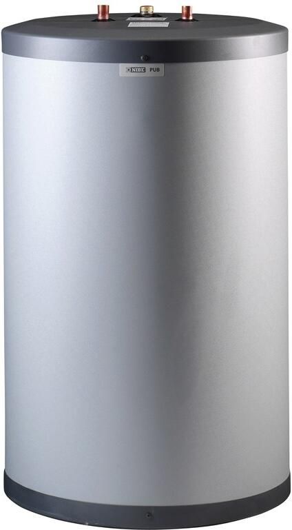 NIBE Pub2 boiler ind gestookt 200l max. cap.29kW spiraal koper hxbxd 1240x600x600mm efficientieklasse B