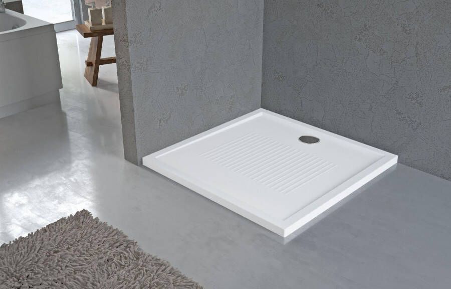 NOVELLINI Olympic Douchebak rechthoekig 90mm afvoer acryl 900 x 900mm (LxB) 115mm bak wit