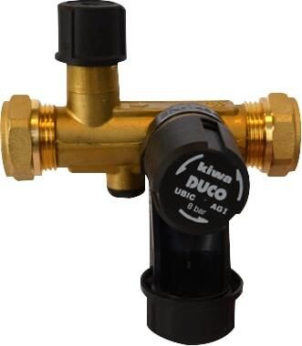PENTEC inlaatcombinatie UBIC. 22mm knel maximale werkdruk 8 bar 1203-0-08-01