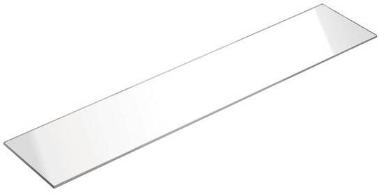 RAMINEX planchet rechthoekig model helder gehard glas hoeken afgekant lxbxd 1000x150x8 mm