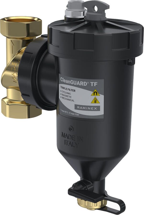 RAMINEX Clean Guard TF vuilafscheider 1" binnendraad DN25 voor CV-installaties 410063