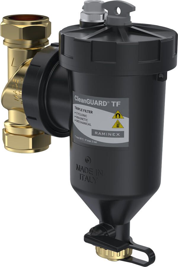 RAMINEX Clean Guard TF vuilafscheider DN25 28 mm knel voor CV-installaties 410061