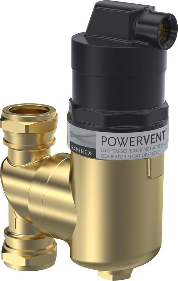 RAMINEX PowerVent LT luchtafscheider DN25 28 mm knel x 28 mm knel 410085