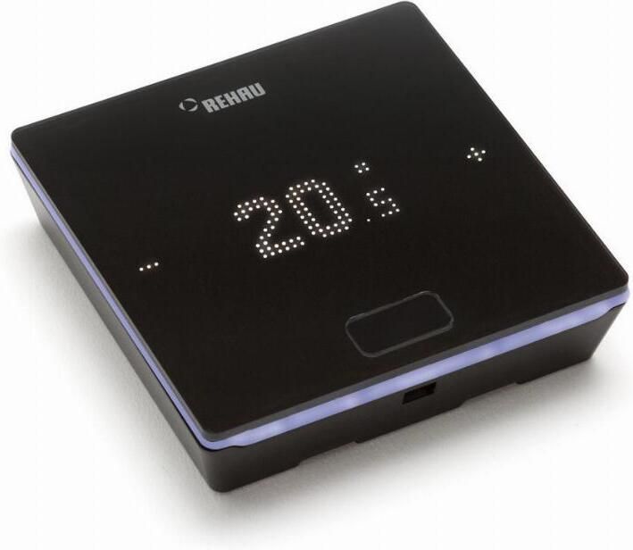 REHAU NEA SMART 2.0 Ruimtethermostaat Bus met temp vochtsensor zwart (HBB)