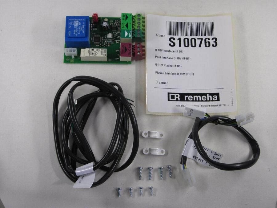 Remeha Gaswandtoestellen interface 0-10v (if 01) S100763