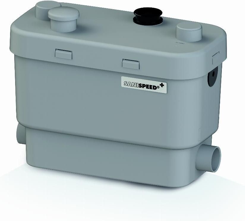 Sanibroyeur Sanispeed vuilwaterpomp voor keuken douche bad bidet en wastafel opvoerhoogte 7m of horizontaal 70m wit 005200
