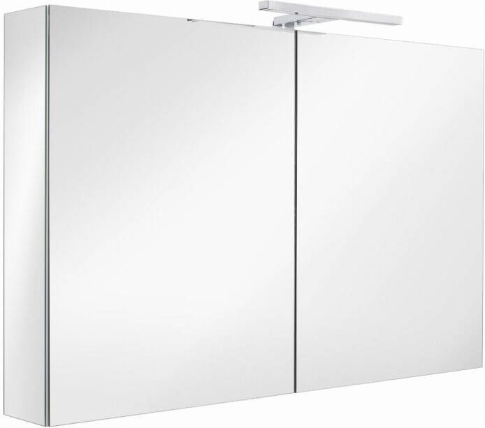 SANIJURA Ice Box spiegelkast met LED verlichting spiegel dubbelzijdig infrarood 2x deur greeploos 1000 x 141mm