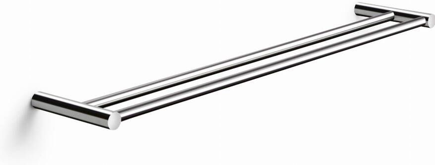 SOLAR Plus handdoekhouder rek beugel rvs 2 stangen hxdxl 19x120x600mm kleur chroom