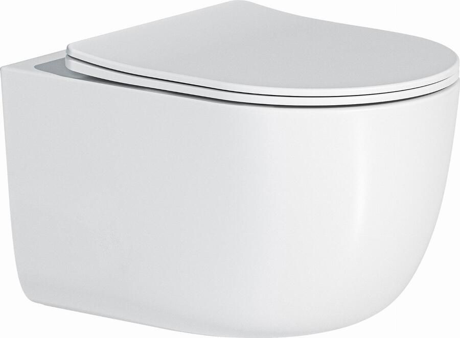 SOLAR Fjord wandcloset rimless 53cm met softclose en quick release zitting wit 07-11216-GW