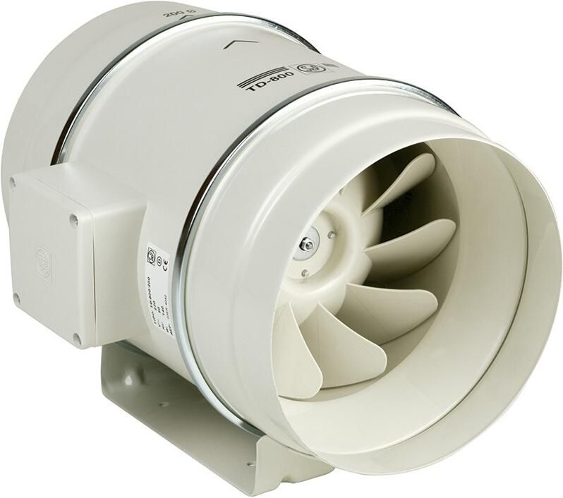 SOLAR buisventilator kunststof onbelast 180m3 h druk 2 160 20Pa druk 3 130 40Pa 230V IP44 lxd 232x151mm kanaaldiameter - Foto 2