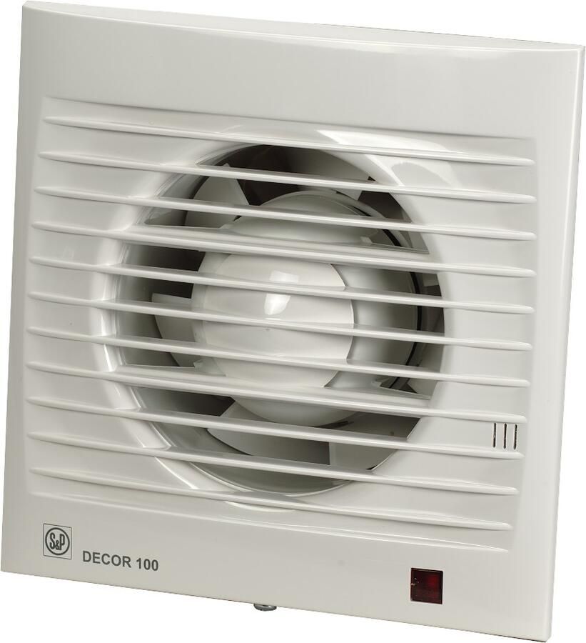 SOLER & PALAU Decor 100 badkamerventilator (toilet) 94m3 h inbouw 68mm wit IP44 5210005400