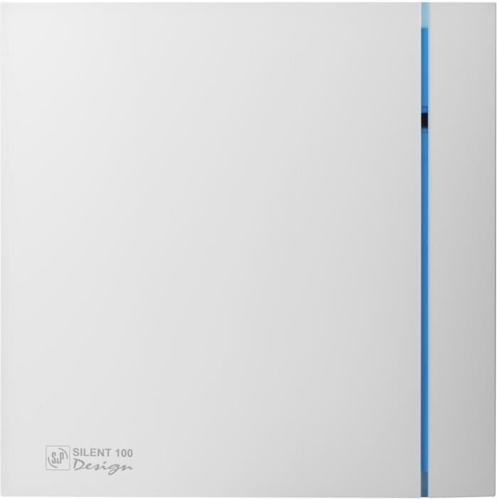 SOLER&PALAU Soler&amp Palau muurventilator 83m3 h 230V 8W aansluitklem instelbaar met klep hxb 188x188mm inbouw 79mm wit IP45