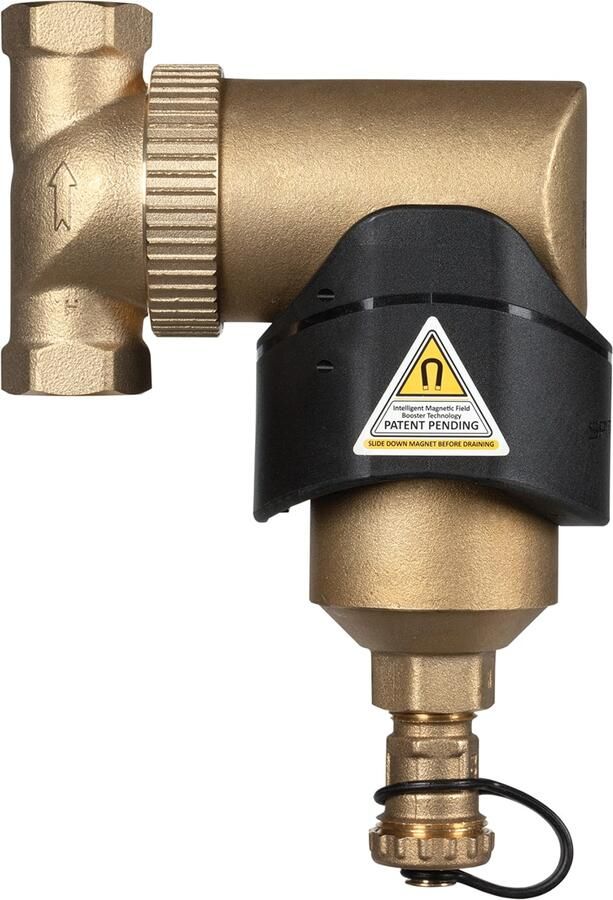 SPIROTECH SpiroTrap MBL vuilafscheider 1 2" messing oplossing met universele aansluiting en magneet