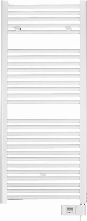THERMRAD Basic E elektrische handdoekradiator 1000W ronde stralingsbuis hxbxd 1880x500mm wit RAL9016