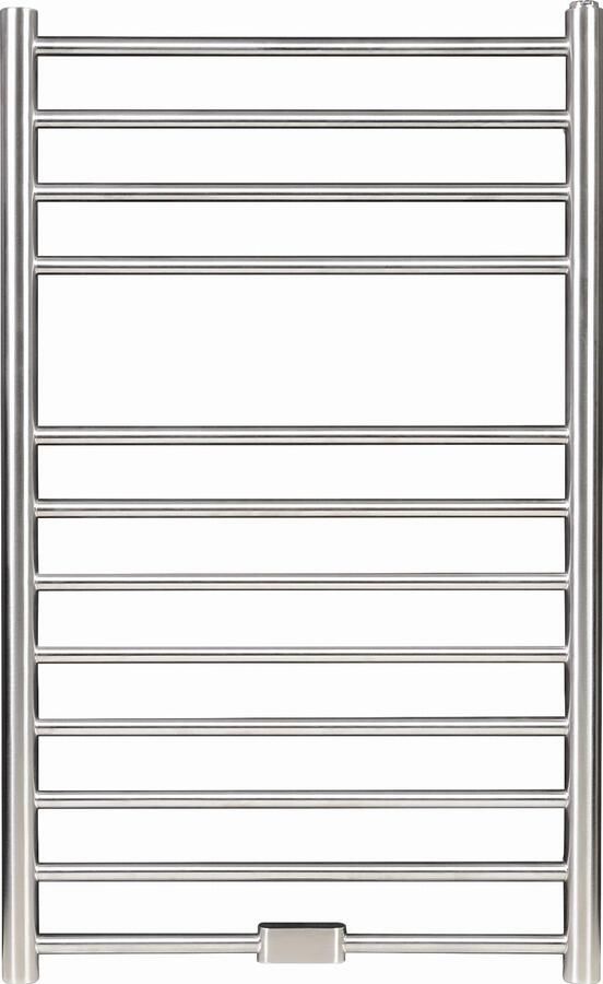 THERMRAD Lina handdoekradiator 345W recht verticaal buis rond 4 aansluitingen hxlxd 1600x500mm RVS glanzend