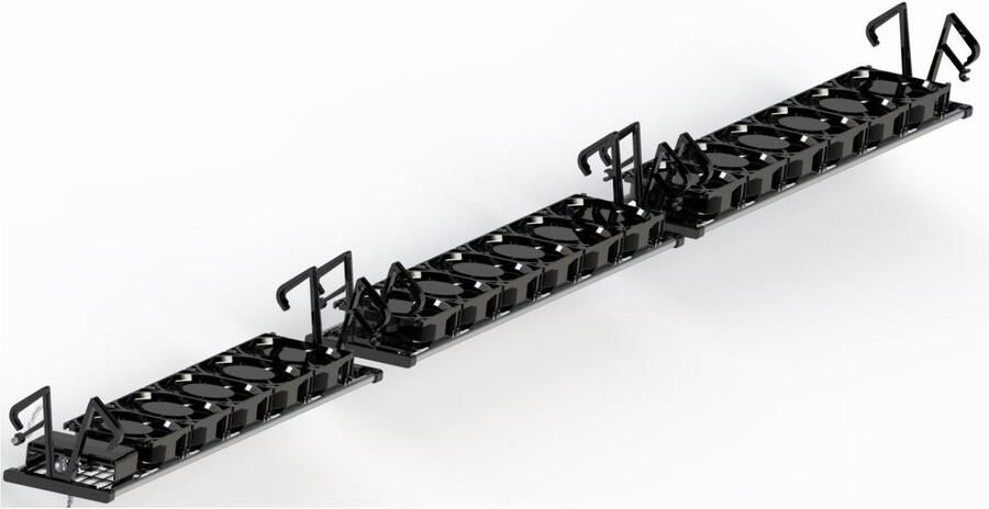 THERMRAD QuattroBoost ventilatorset (2 segmenten) voor C4 type 22 en 33 lengte 120cm. Incl adapter+kabel 150cm wit.