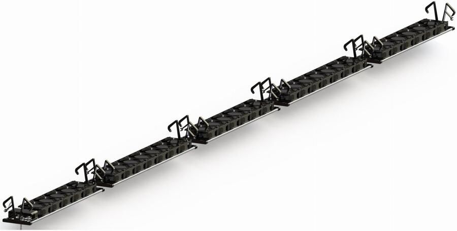 THERMRAD QuattroBoost ventilatorset (4 segmenten) voor C4 type 22 en 33 lengte 260cm. Incl adapter+kabel 150cm wit.