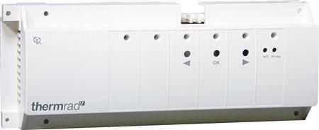 THERMRAD RF(draadloos) zoneregelaar basismodule vloerverwarming inclusief aansluitsnoer en din-rail t.b.v. montage 900007087