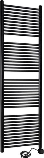 THERMRAD Tone-E elektrische handdoekradiator 900W Ronde stralingsbuis en collector incl. aansluitsnoer hxl 1800x550mm matzwart