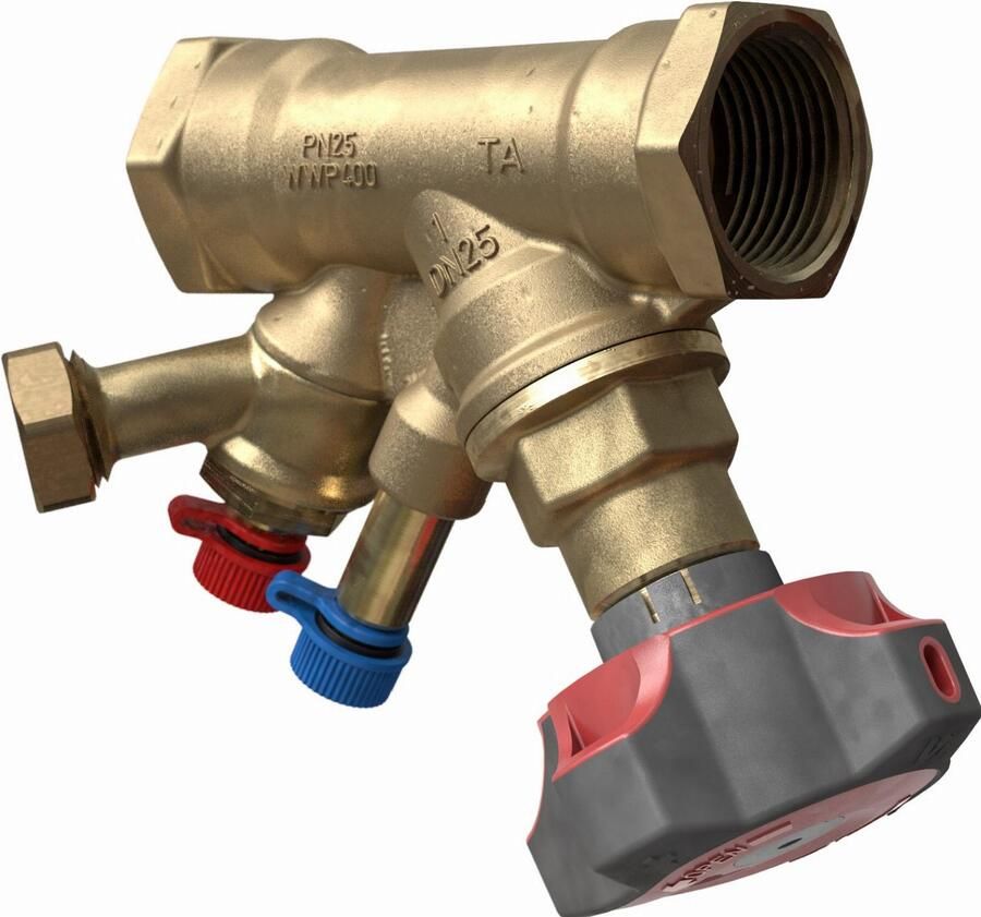 Tour & Andersson IMI TA Hydronics STAD strangregelafsluiter incl. zelfdichtende meetnippels binnendraad 2" m. vul en aftapaansl. vervaardigd uit AMETAL 52851250