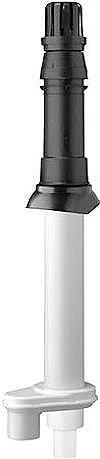 UBBINK dakdoorvoer parallel 60mm 80 80mm kunststof pp met glijschaal lengte 1110mm zwart wit 0184215