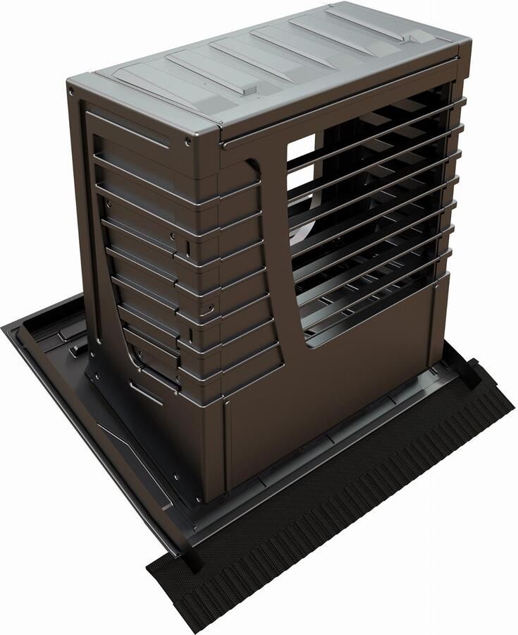 UBBINK Decorio luchtwarmtepompbehuizing universeel tot 7 5kW 80 kilogram 30 55 graden voor buitenopstelling donkergrijs