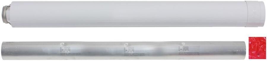 VAILLANT concentrische buizen aluminium staal 60 100mm lengte werkend 1000x1000mm 0000303802