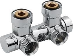 VASCO H-onderblok haaks messing verchroomd 3 4" Euroconus 3 4" Euroconus 50mm 118230000000099