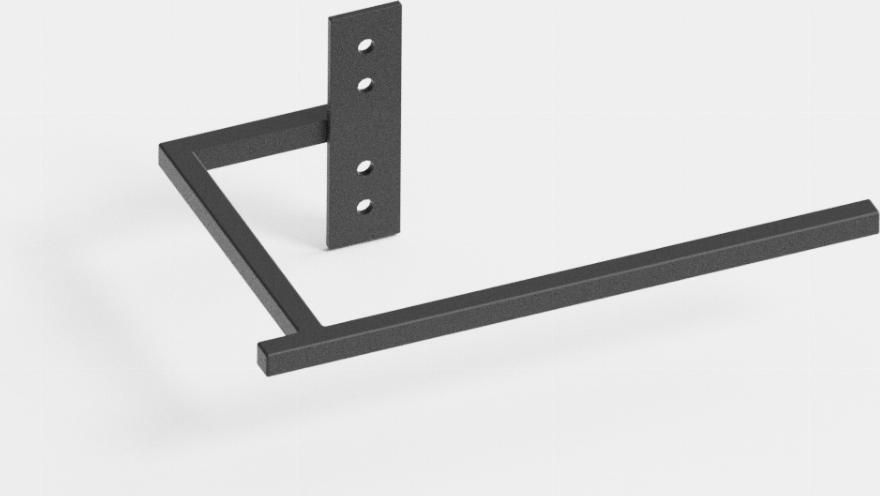 VASCO Handdoekbeugel 240mm aluminium gelakt mat 9005kleur: RAL9005 - Foto 2