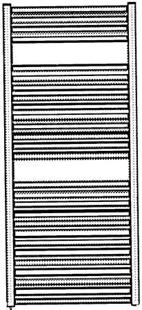 VERALINE Economy radiator 1186W recht verticaal buis rond 4 aansluitingen hxlxd 1750x750x30mm glanzend wit RAL9016