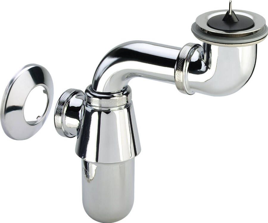 Viega plugbekersifon ruimtebesparend ergonomisch met stop 5 4 chroom 148355