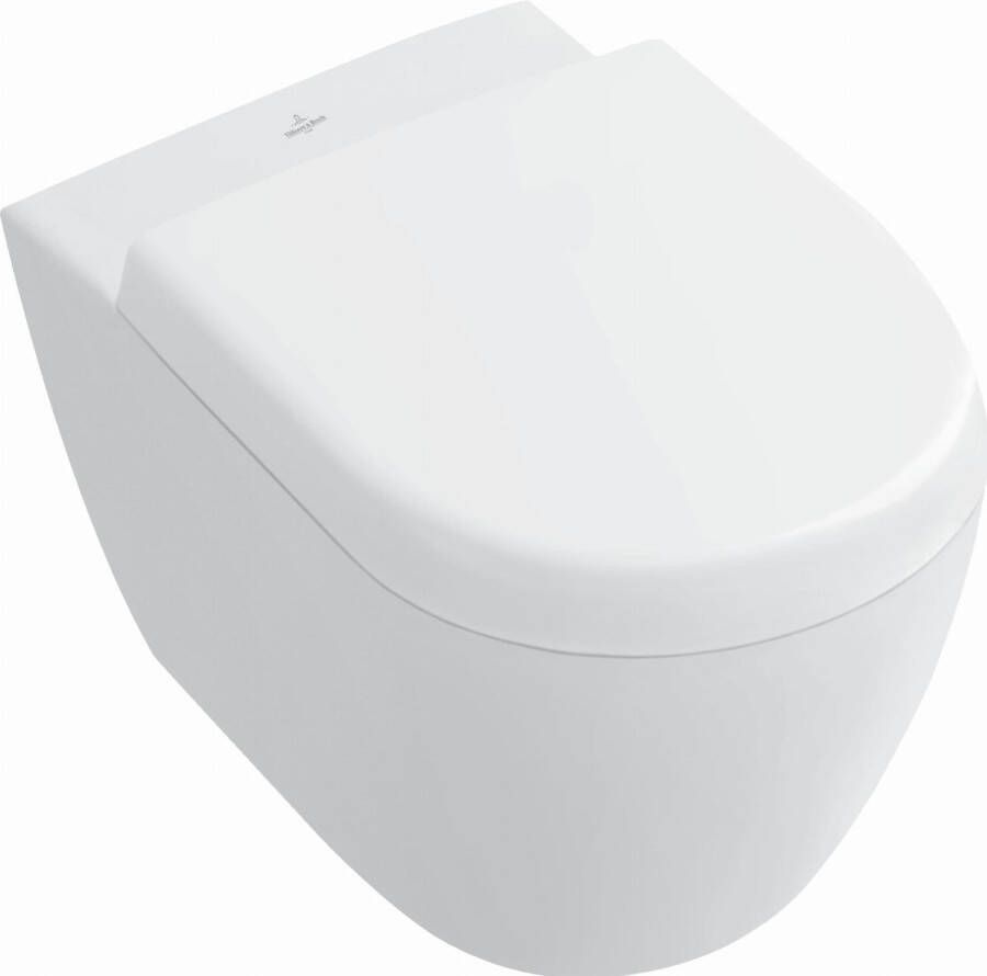 VILLEROY&BOCH Subway 2.0 closetzitting met deksel scharnier: RVS top montage wit 9M686101