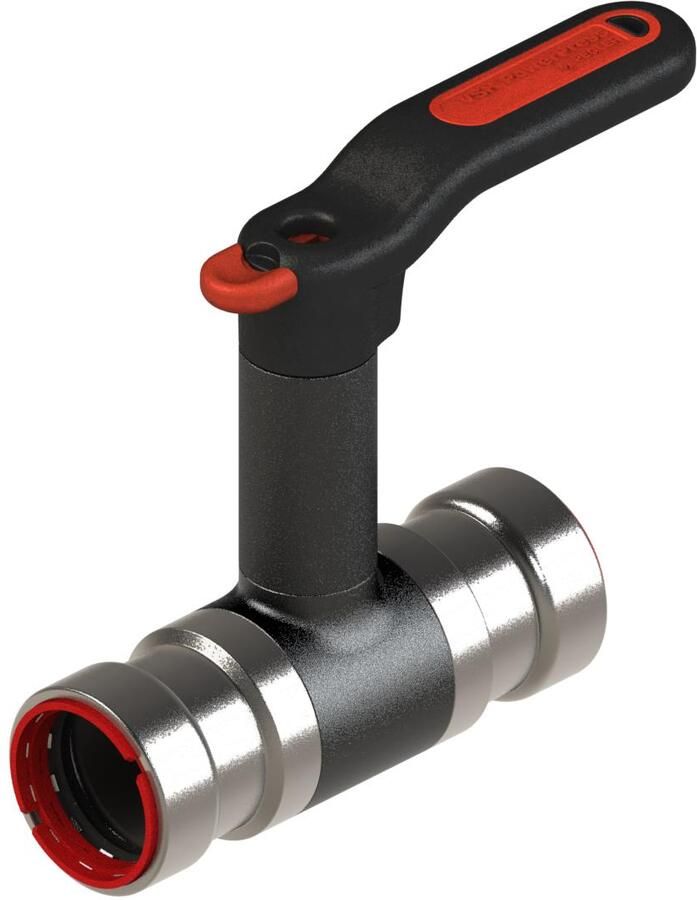 VSH Powerpress Kogelkraan hoog 11 2" x 11 2" (persmof x persmof) EPDM PN16 messing (DZR) PWR9440167 - Foto 1