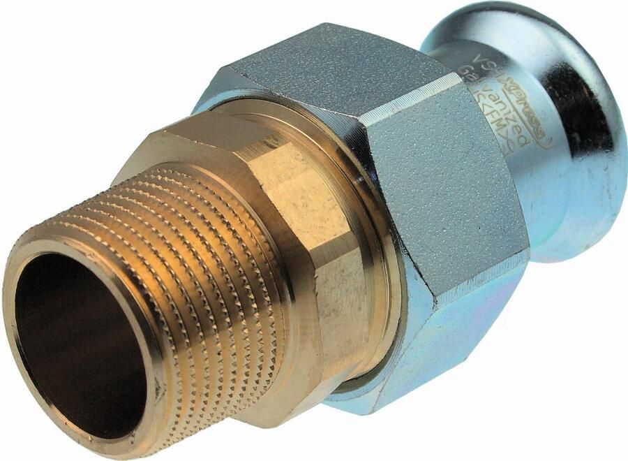 VSH XPress STAAL 3-delige rechte koppeling 54mm x 2" staal (pers x buitendraad)