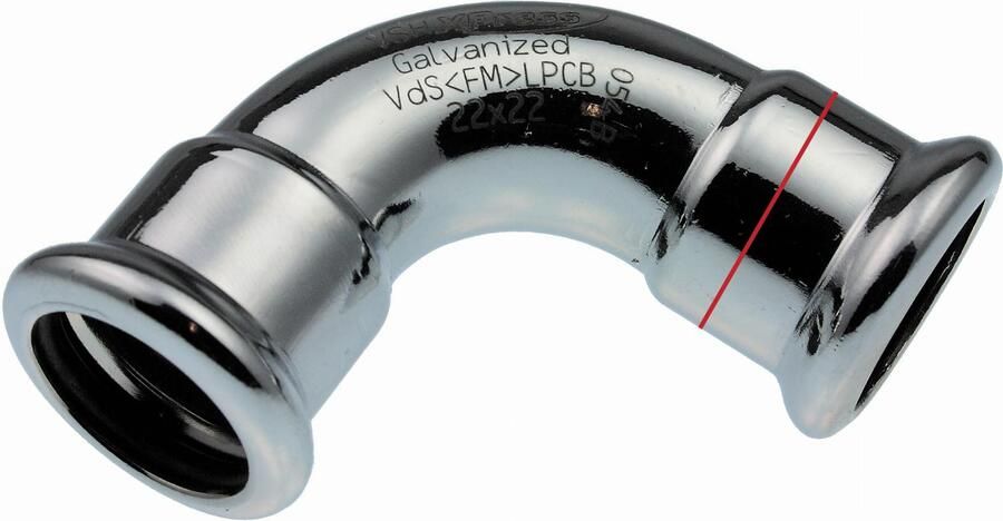 VSH XPress STAAL bocht koppeling 90gr 76.1 x 76.1mm staal (pers x pers)