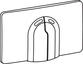 WISA Dual Flux bedieningsplaat mechanisch tweeknops kunststof hxbxl 18x310x185mm wit
