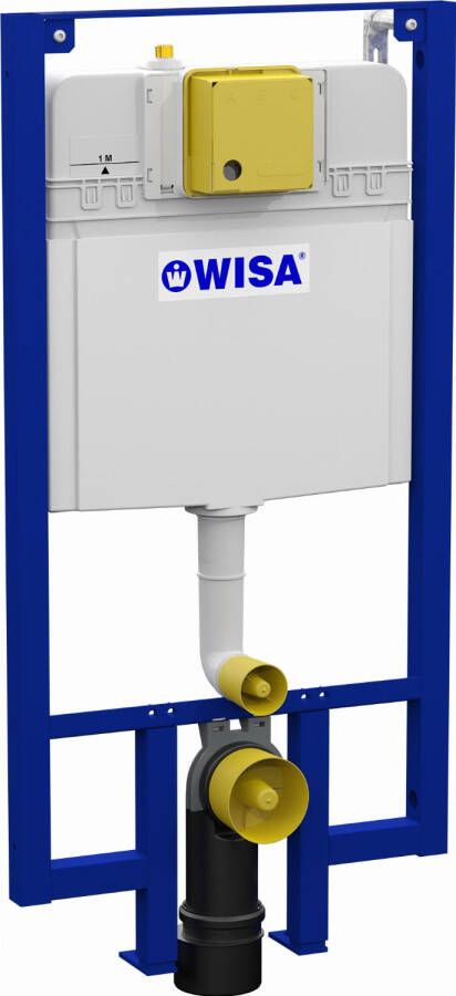 WISA XF inbouwelement met frame wc frontbediening verstelbaar hxbxd 1180-1380x580x80-100mm
