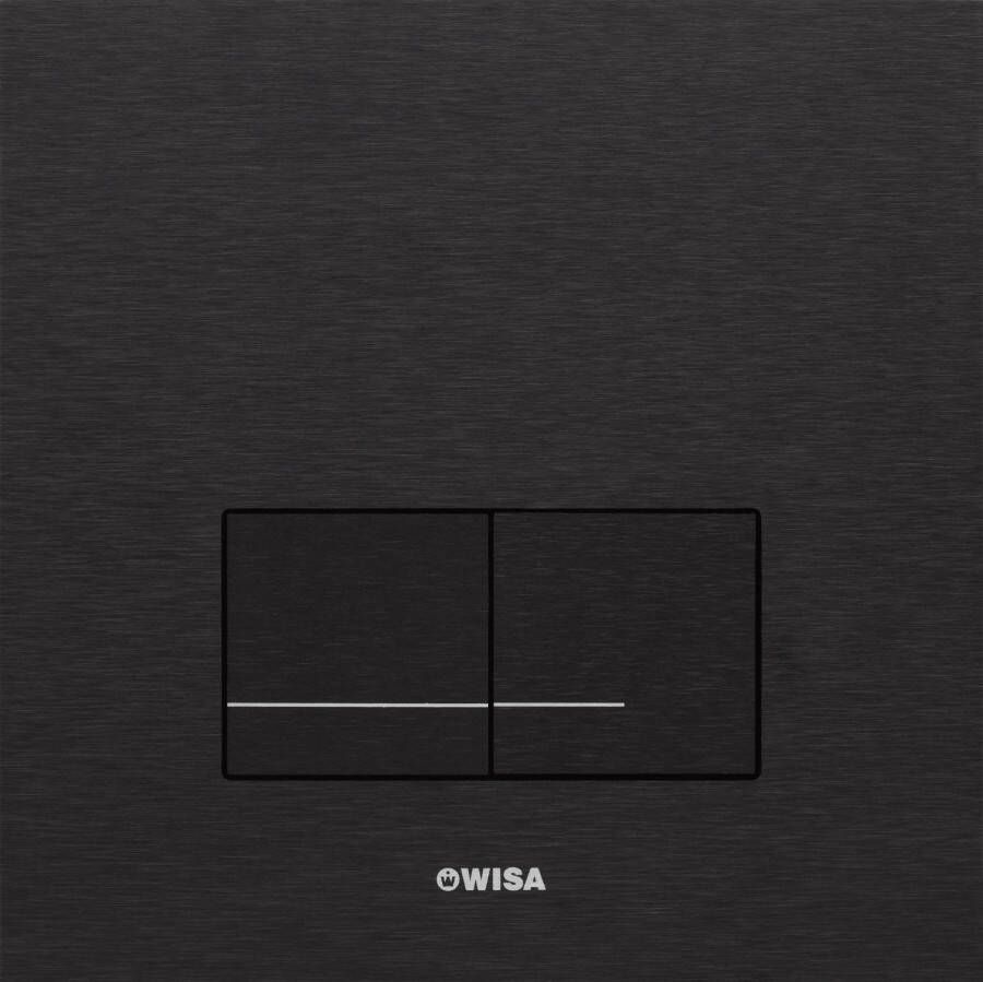 WISA XS Delos bedieningsplaat mechanisch tweeknops hxbxl 8x160x160mm zwart