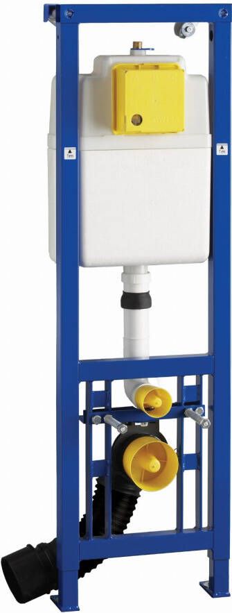 WISA XS Excellent Inbouwelement met frame Vario WC frontbediening verstelbaar 1300-1500 x 380 x 160-200mm (HxBxD) - Foto 1