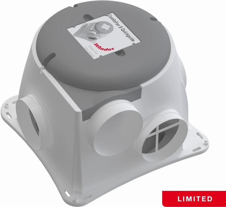 ZEHNDER Comfofan Silent limited randaarde stekker 125mm kunststof 458006607